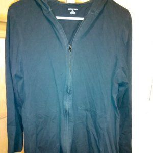LANDS END BLACK HOODED SWEATER..EUC